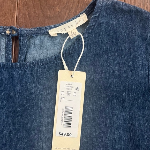 NWT Girls Denim Dress - Picture 2 of 3